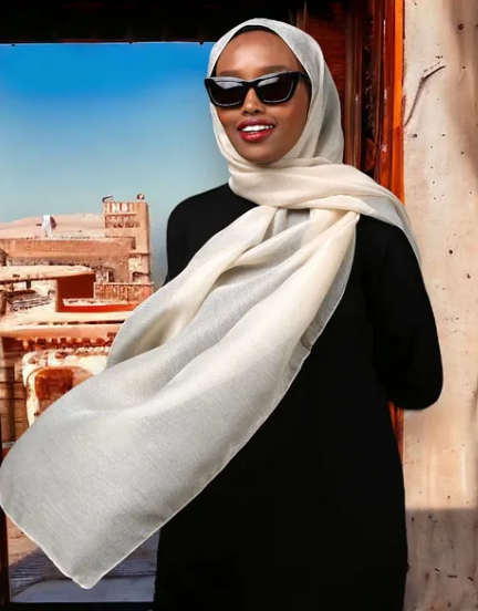 La Boutique Abiye Krem Düz Renk Şal IST 1-26723