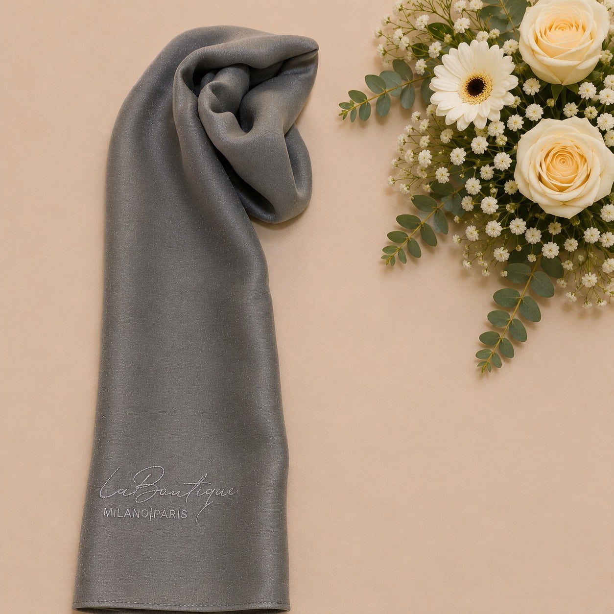 La Boutique Abiye Küf Yeşili Düz Renk Şal IST  1 - 26765