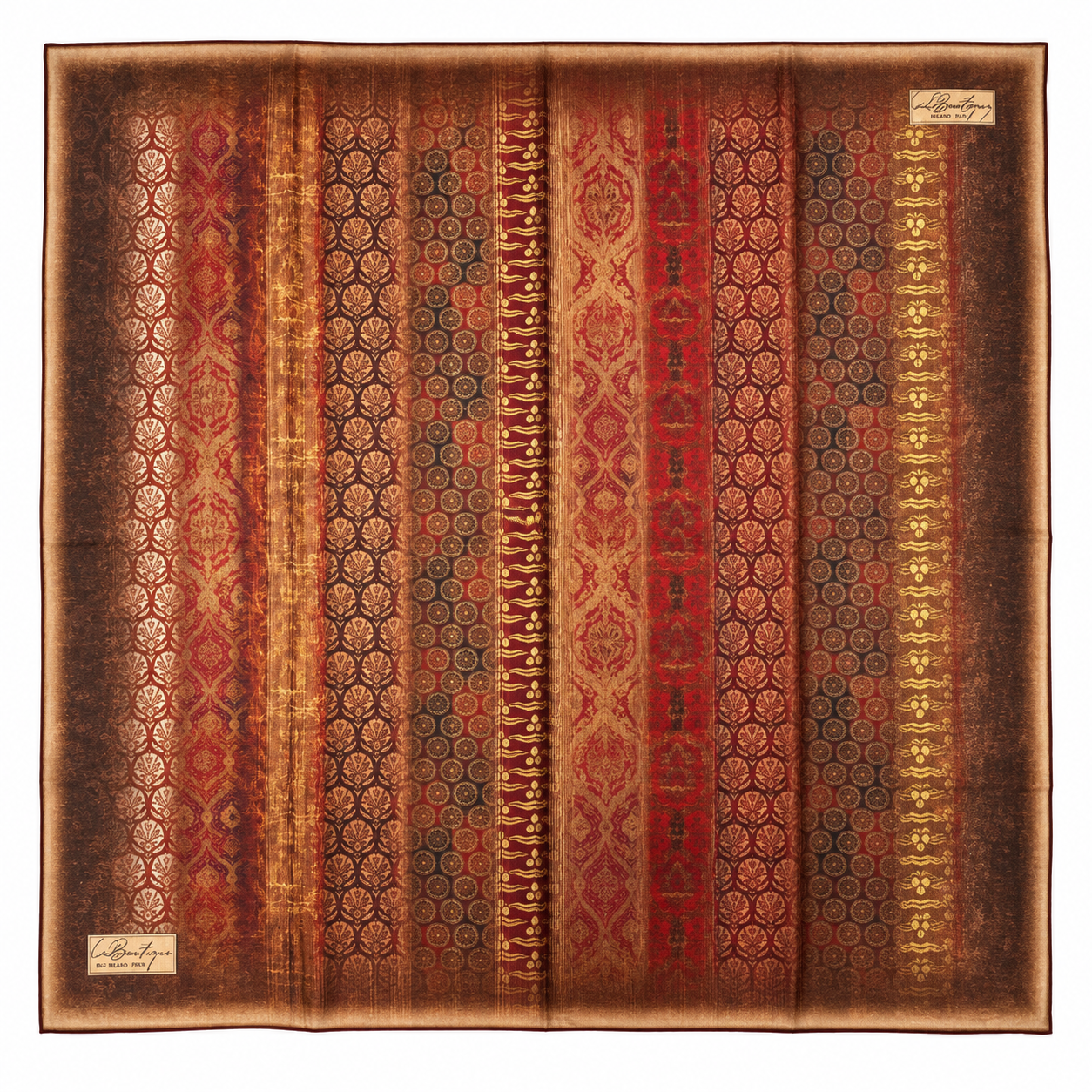 La Boutique Güz Eşarp 2669 01 Bordo Karışık Desen