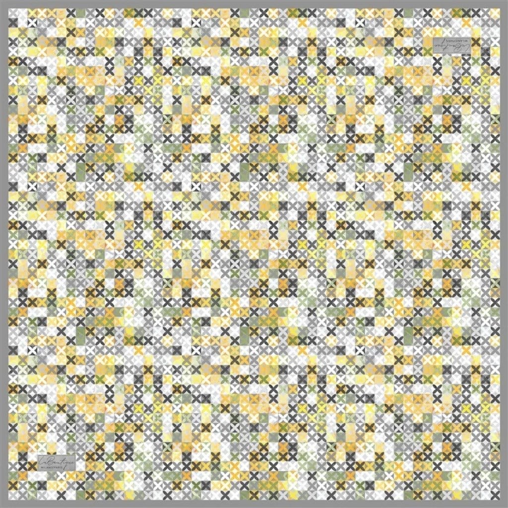 La Boutique Sura İpek Eşarp Gri Geometrik Desen 2515 - 04