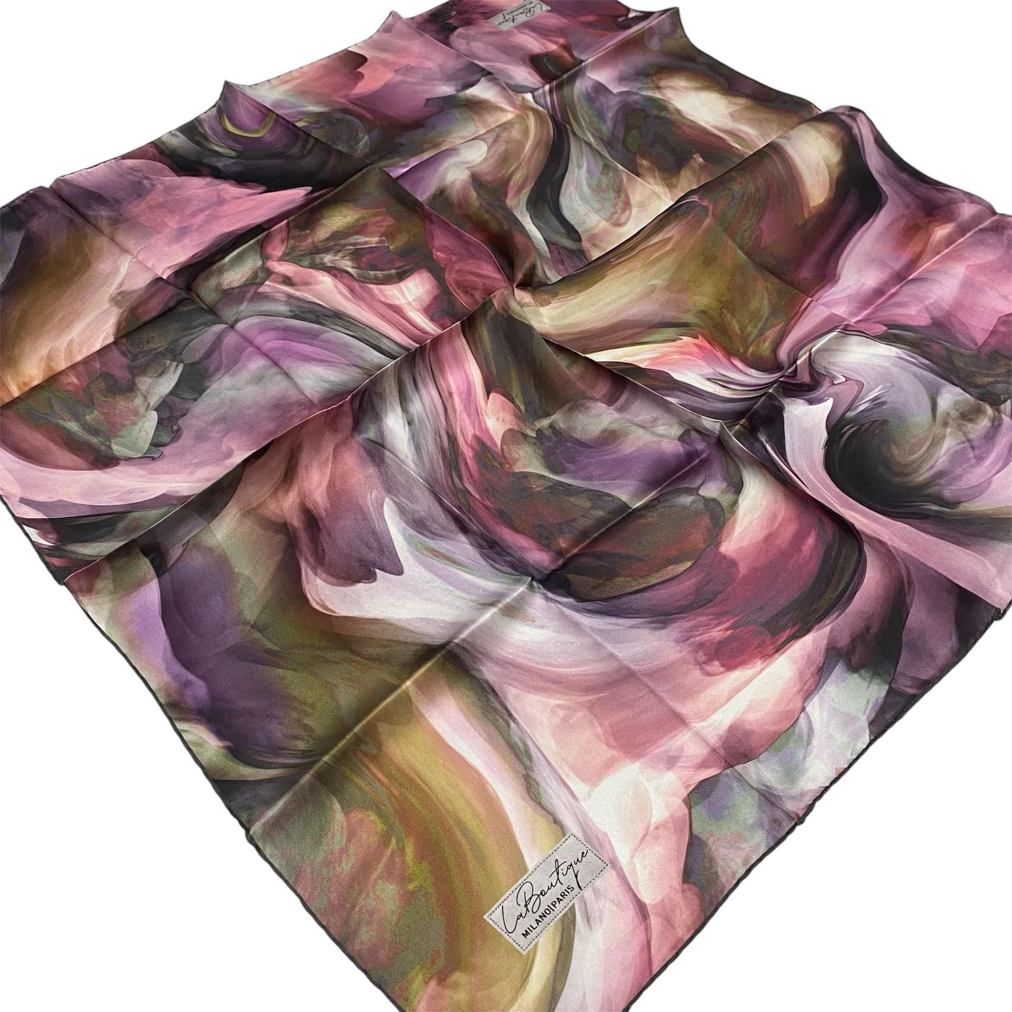La Boutique Sura İpek Eşarp Gül Kurusu Batik Desen 2535 - 06