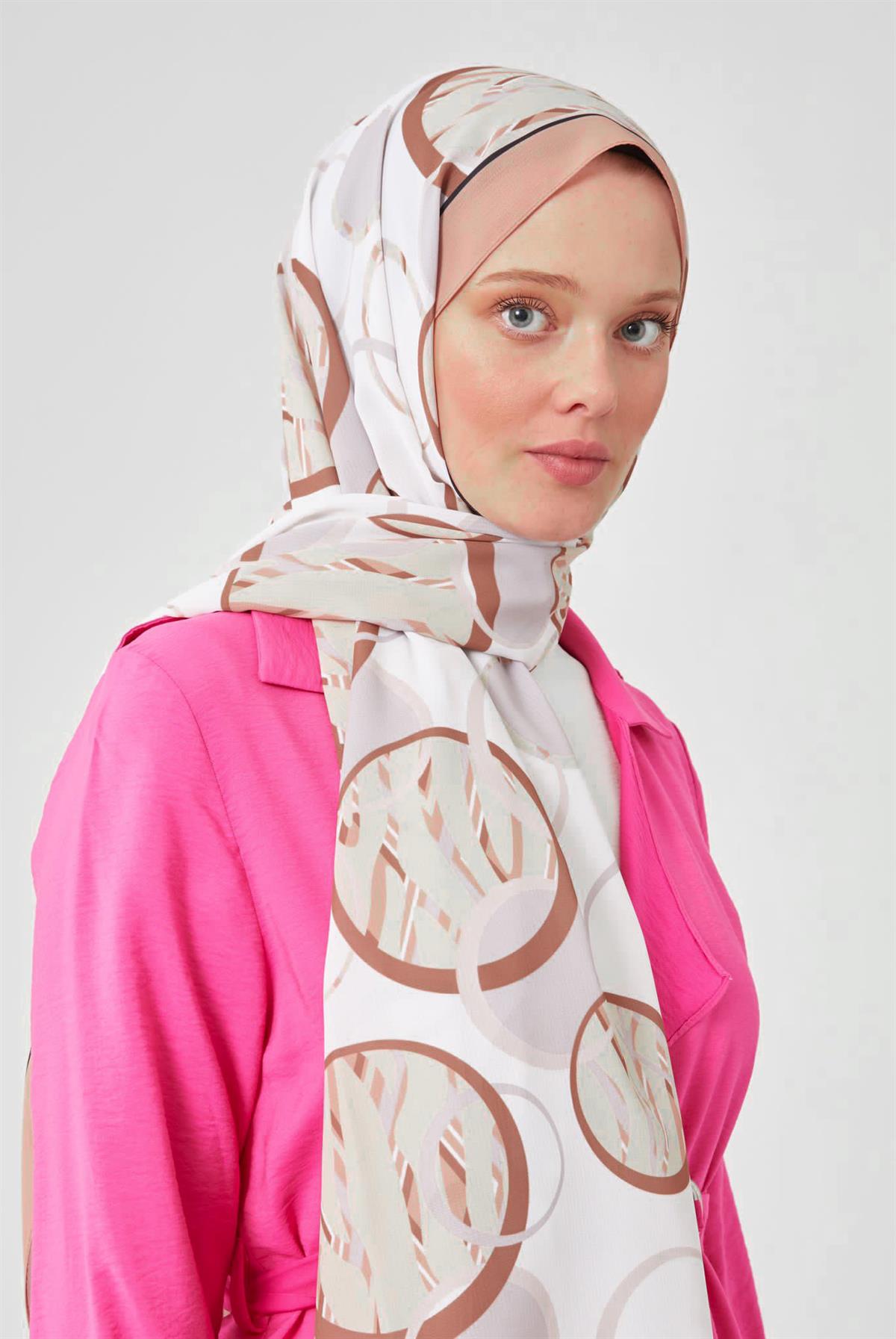 Levidor Aspen Camel Desen Şal Modern Şıklık