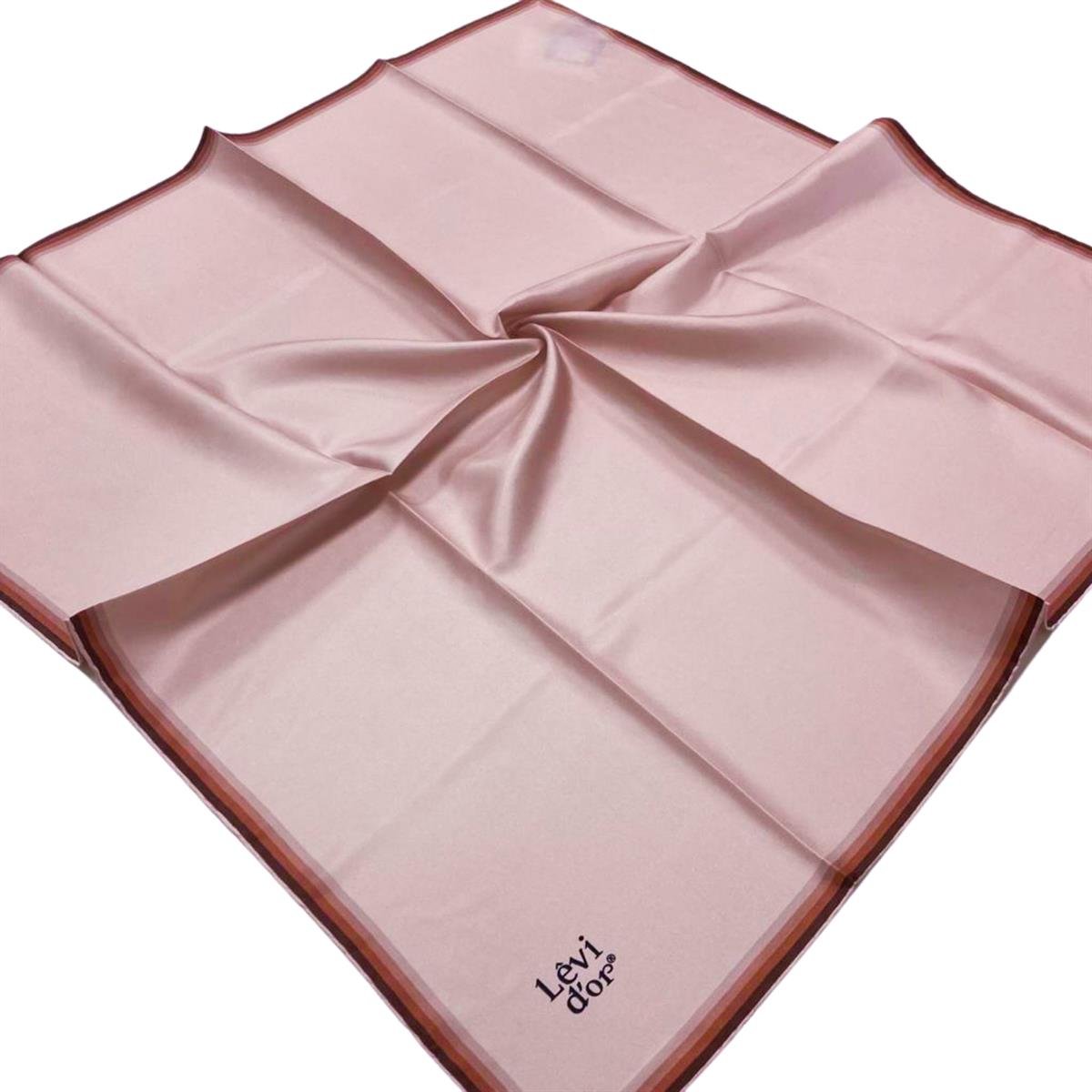 Levidor Pudra Kenar Çerçeveli Tivil İpek Eşarp Zarif Şıklık