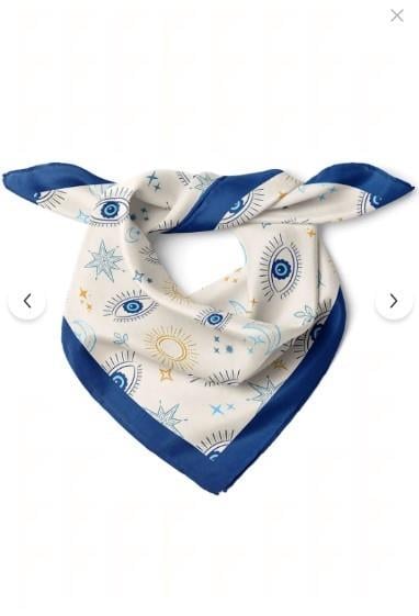 Nehir Eşarp Göz Desenli Bandana