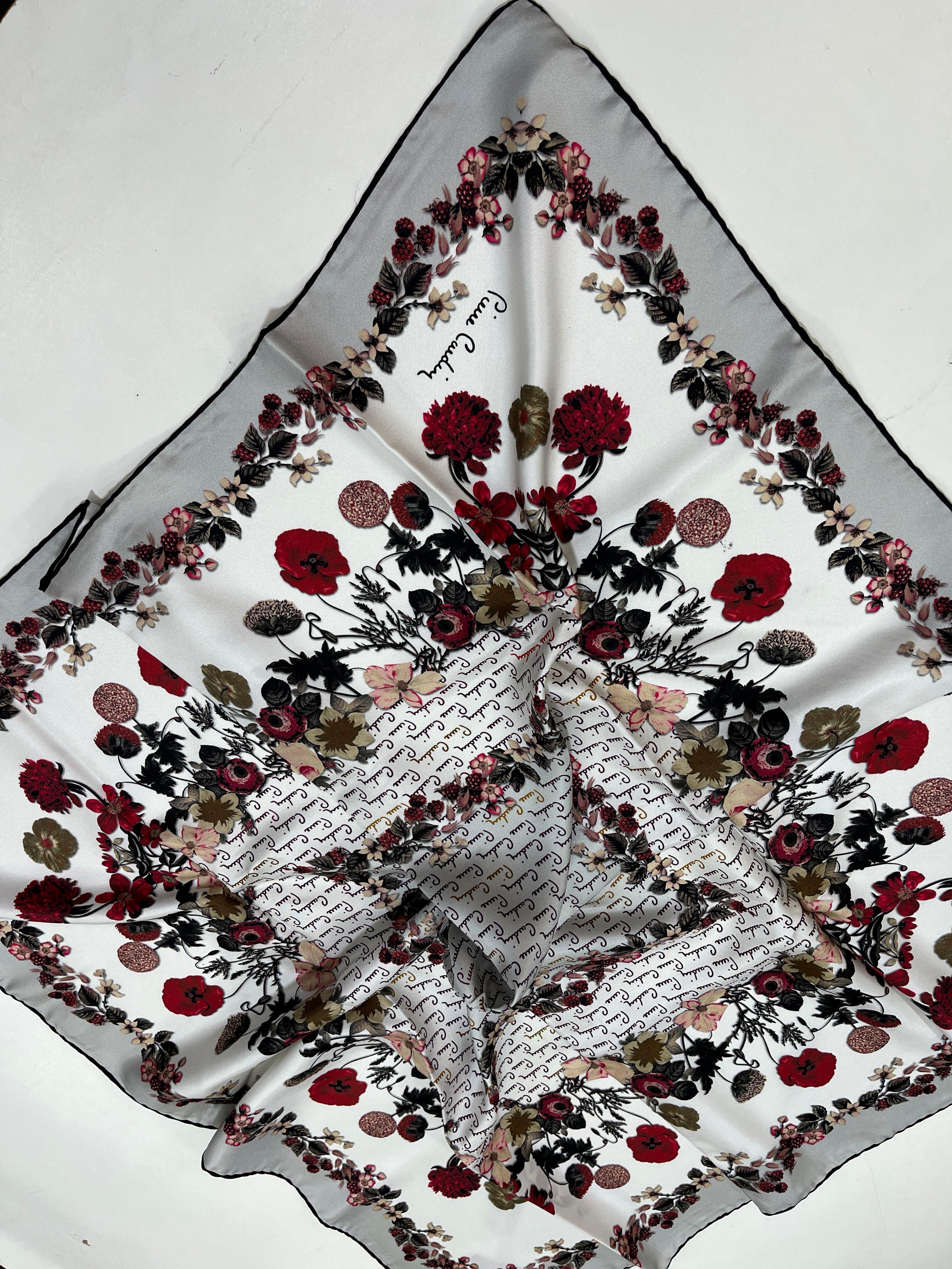 Pierre Cardin Defolu Tivil İpek Eşarp IST 58408-06 Gri Karışık Desen