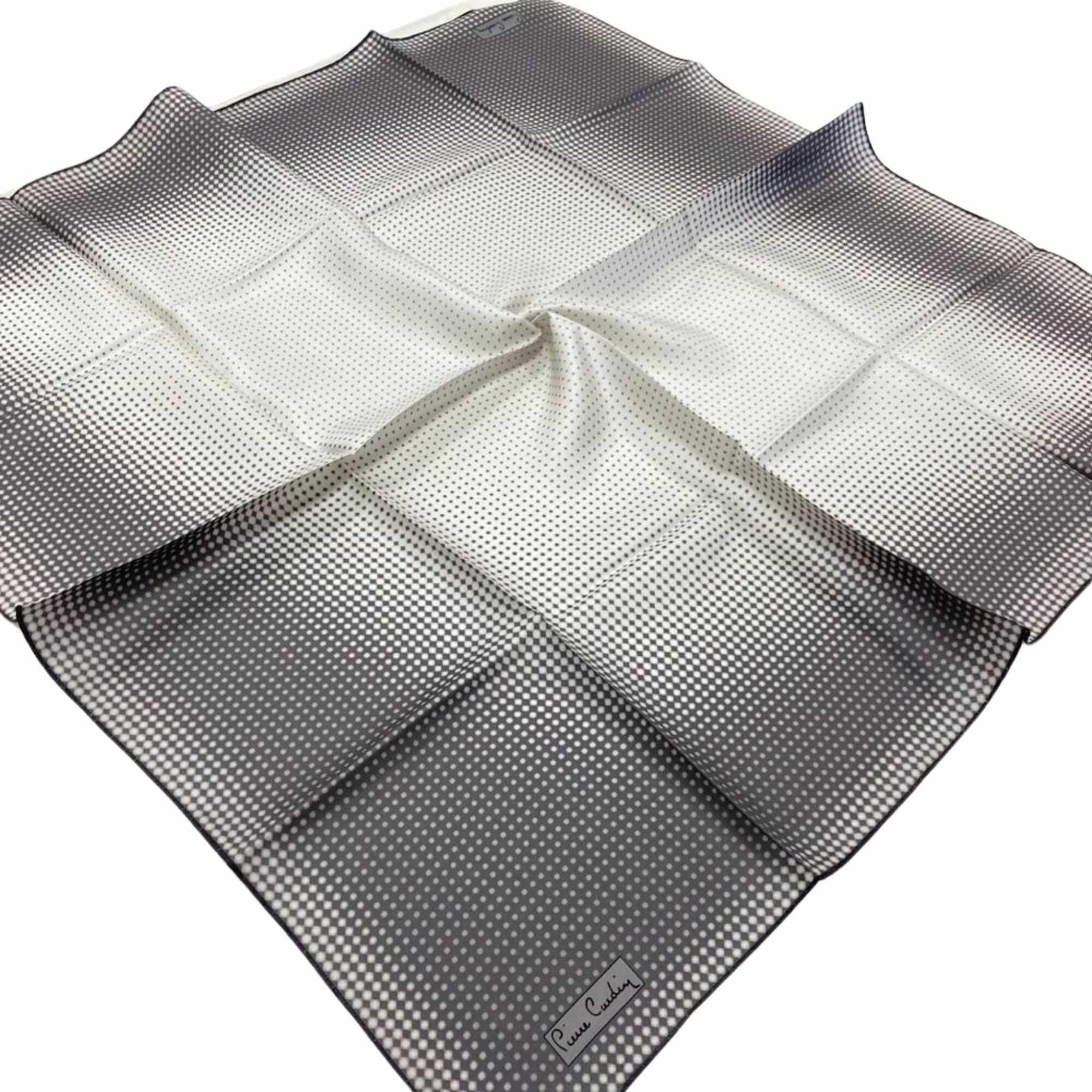 Pierre Cardin Gri Beyaz Lüks Tivil İpek Kadın Eşarp