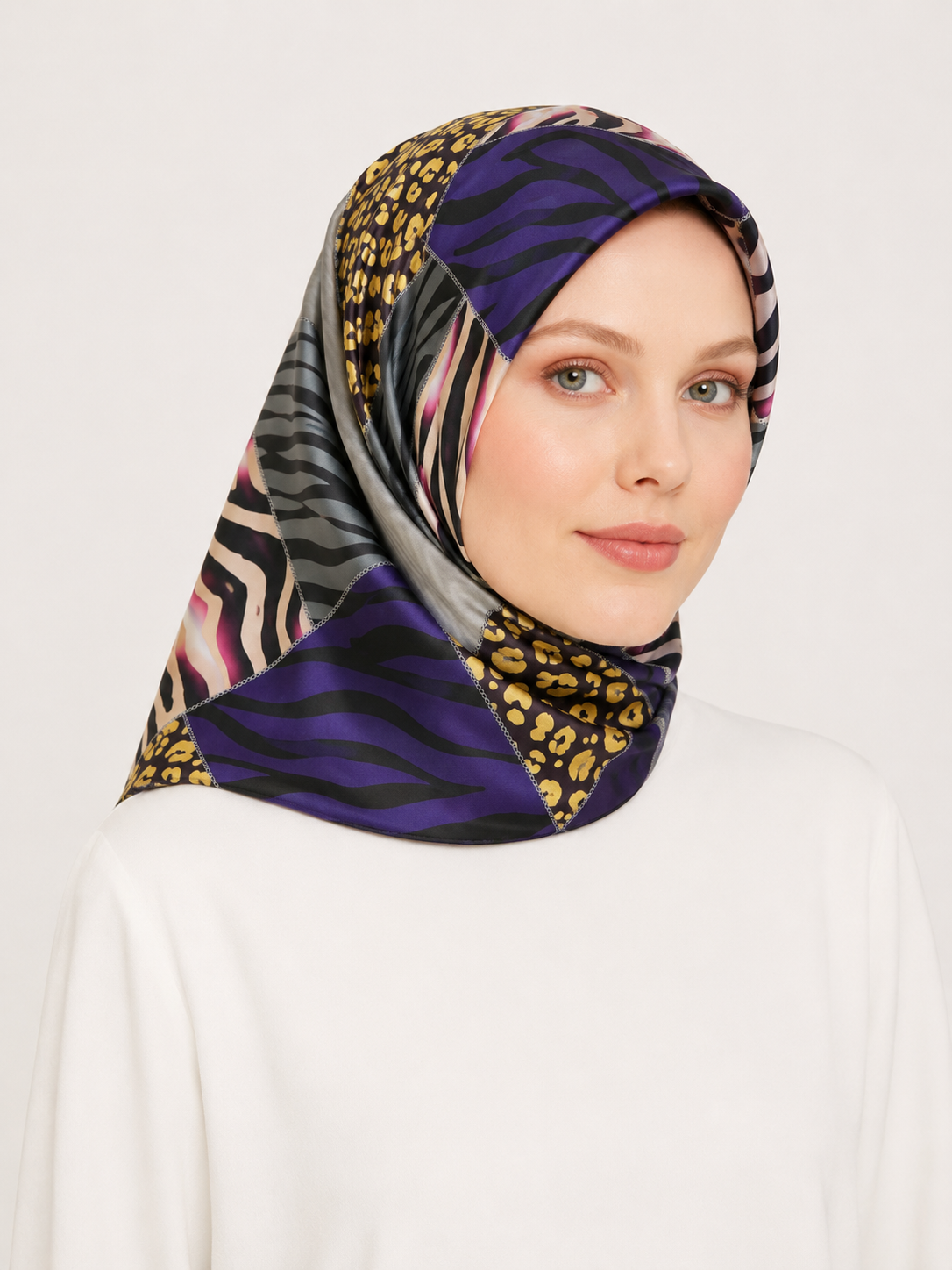 Pierre Cardin Gri Gül Desen Tivil İpek Eşarp 8382438 - 971