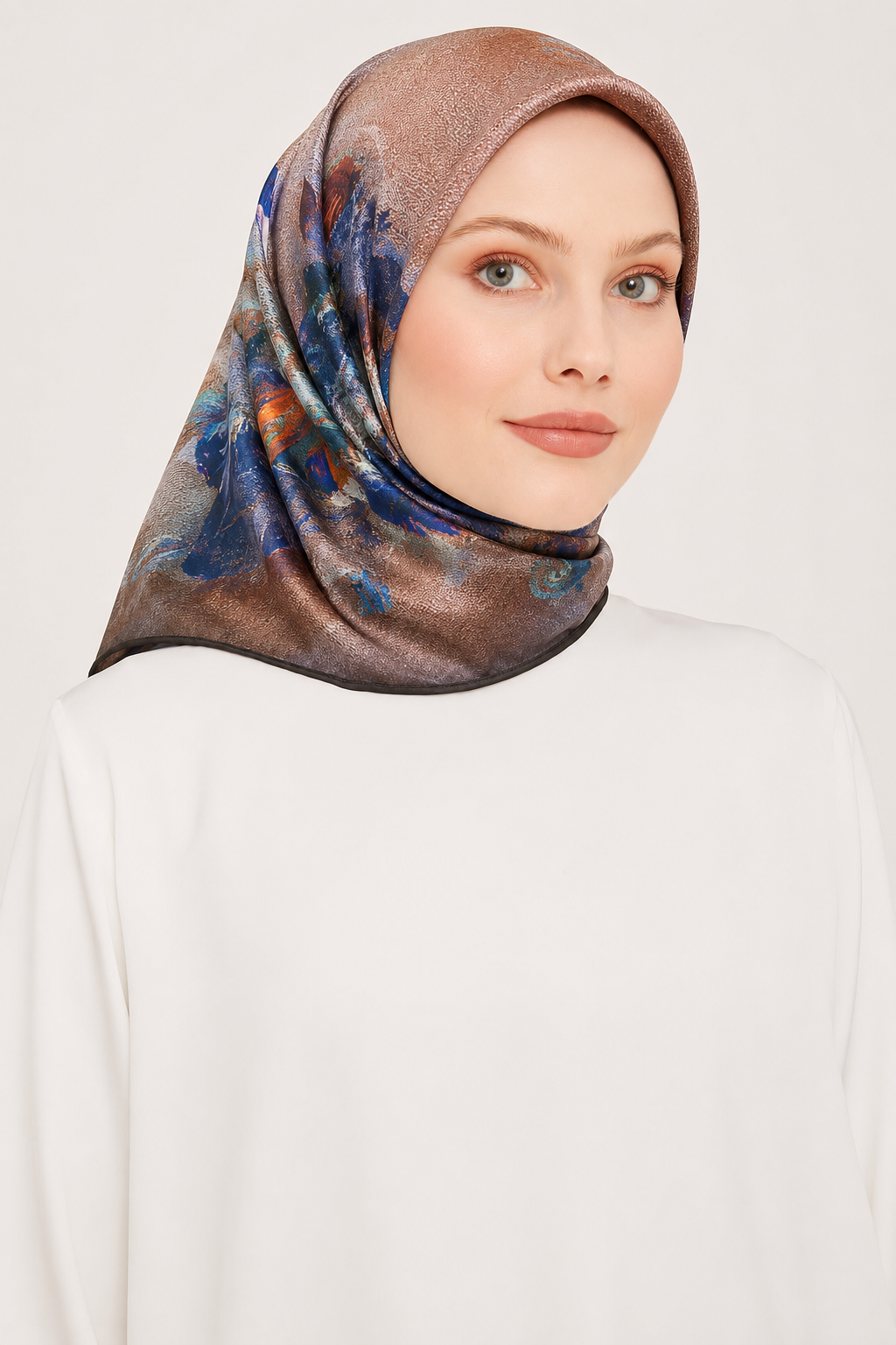 Pierre Cardin Kahverengi Karma Desenli Tivil İpek Eşarp 8382438 - 931