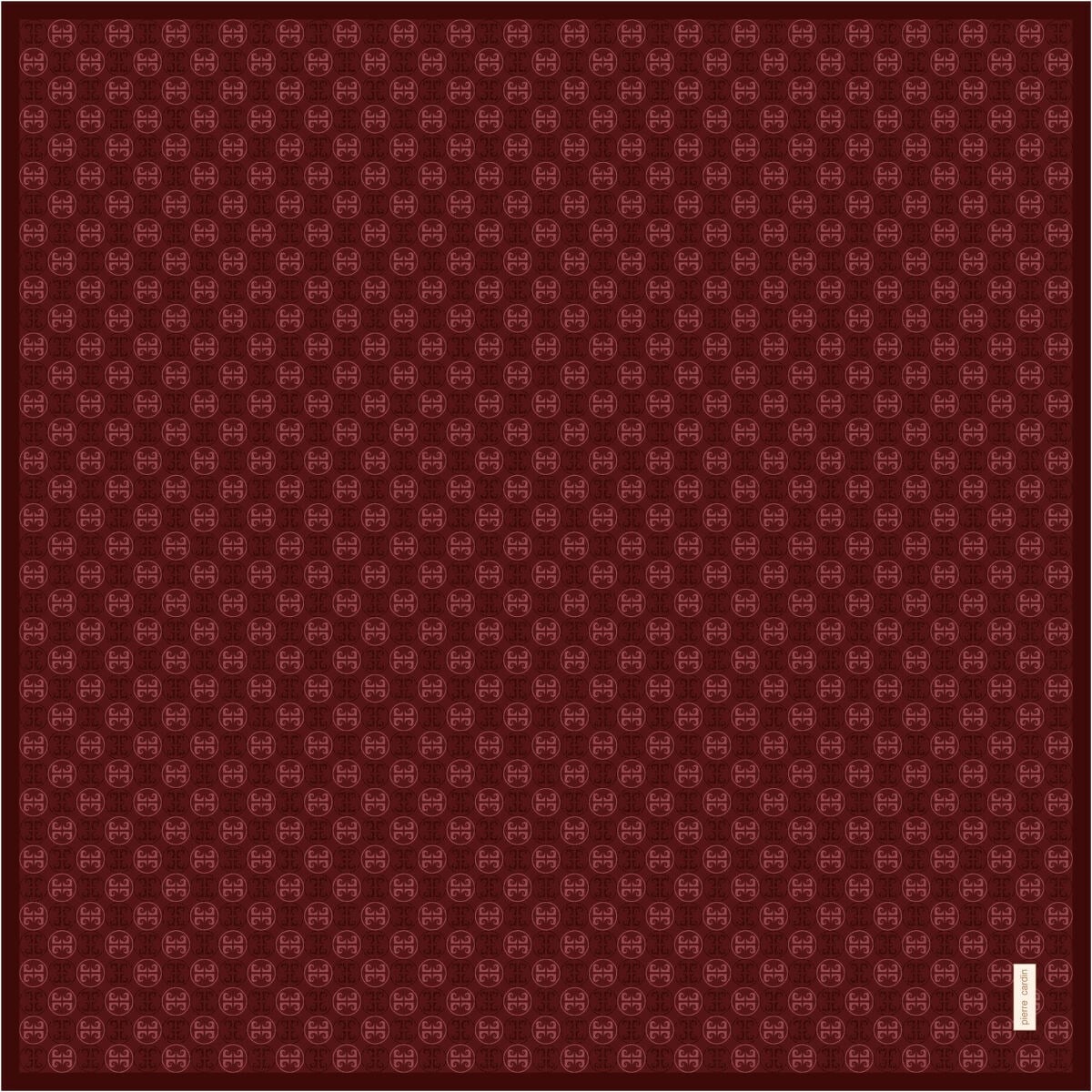 Pierre Cardin Sura Saf İpek Eşarp 9228230 341 Bordo Slogan Desen