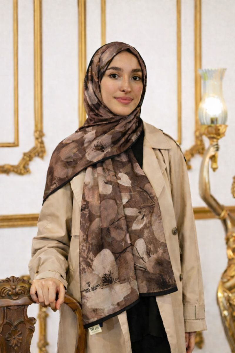 Shawl Secret Cool Fresh Şal 52819 Siyah Koyu Kahve
