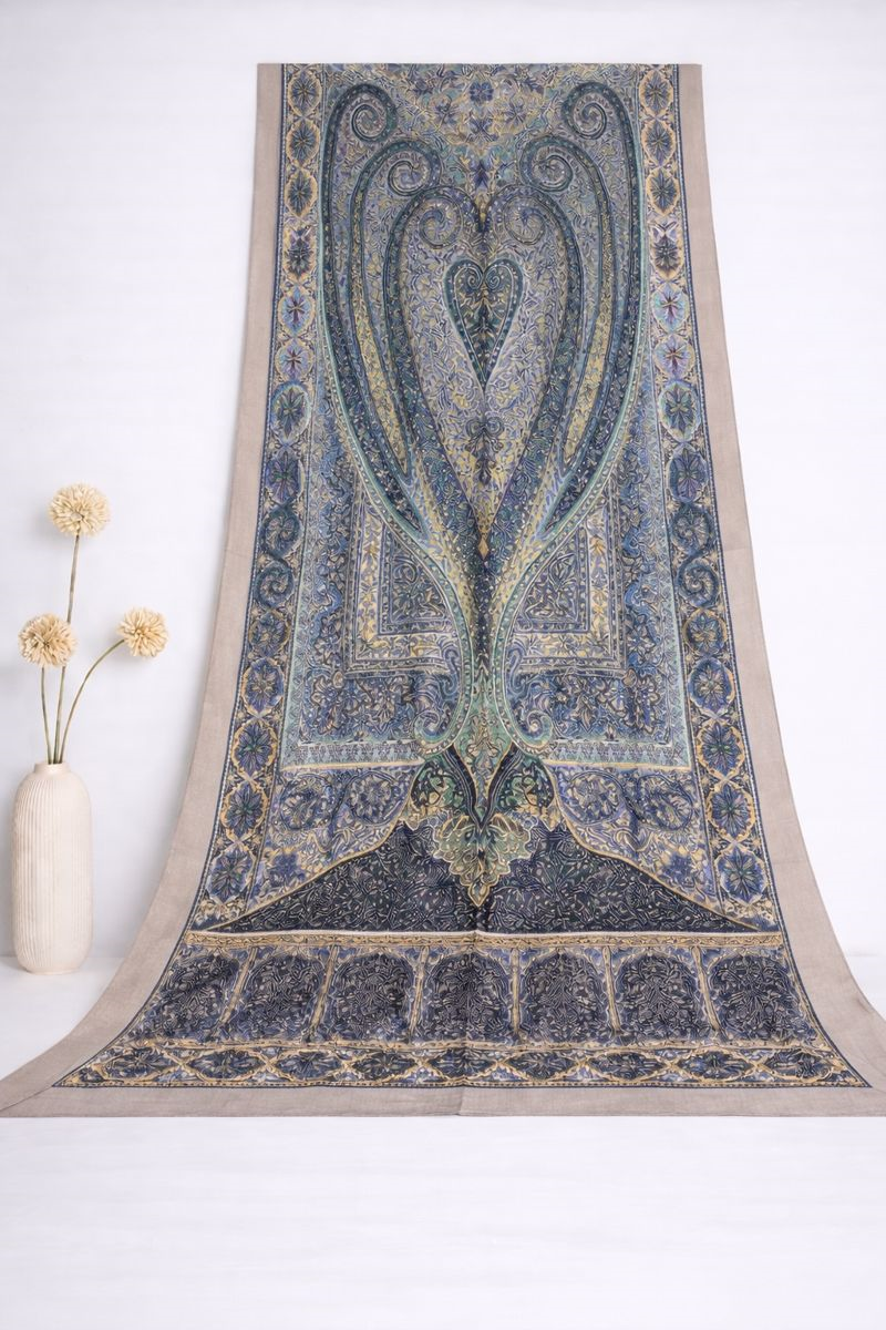 Shawl Secret Glamour Pamuklu Etnik Şal 2 - 52865 Vizon Yeşil