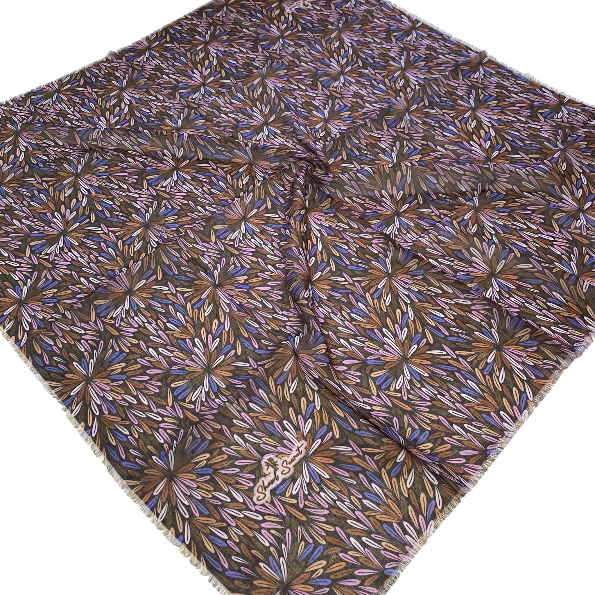 Shawl Secret Karışık Desen Tülbent Lila 54997