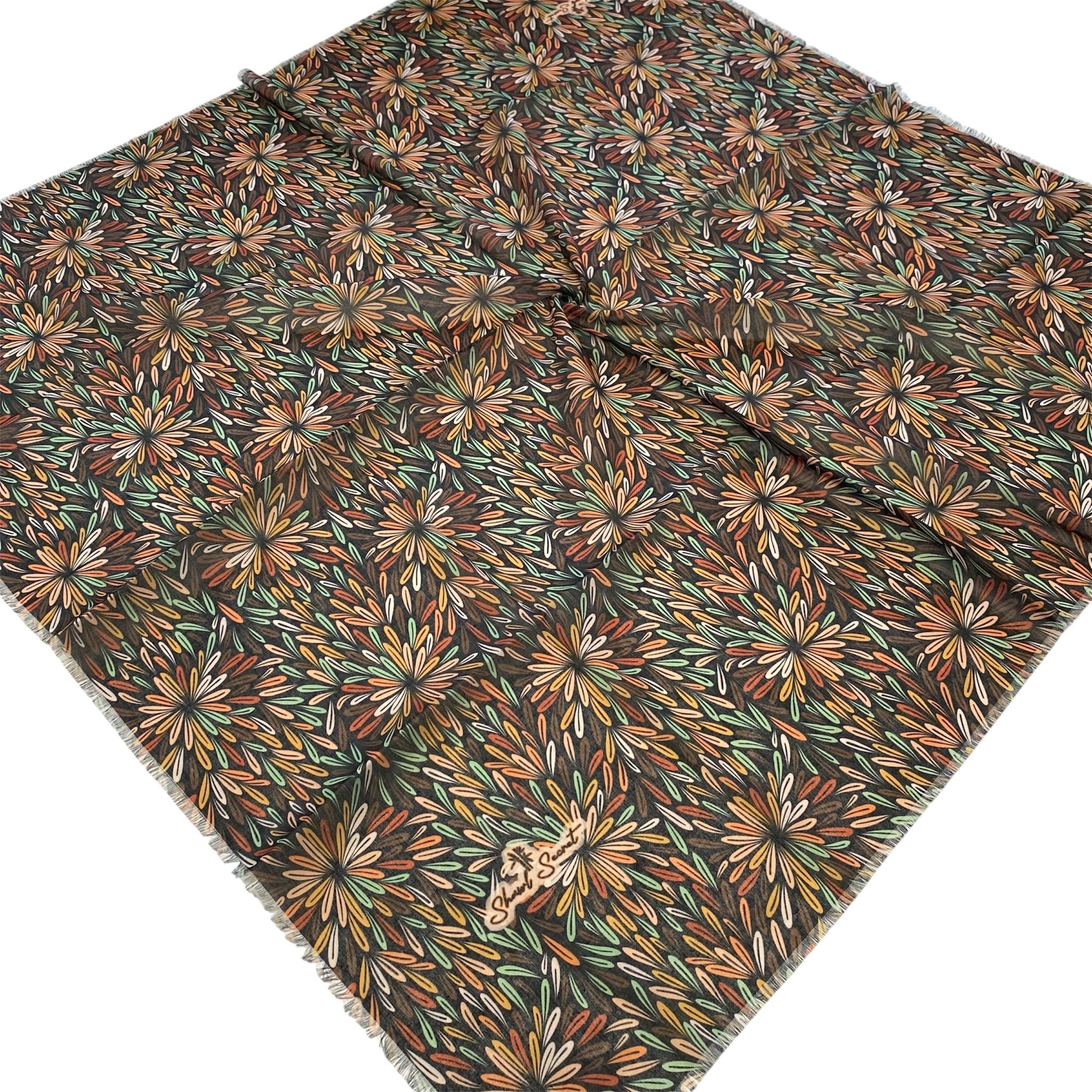 Shawl Secret Karışık Desen Tülbent Siyah 54995