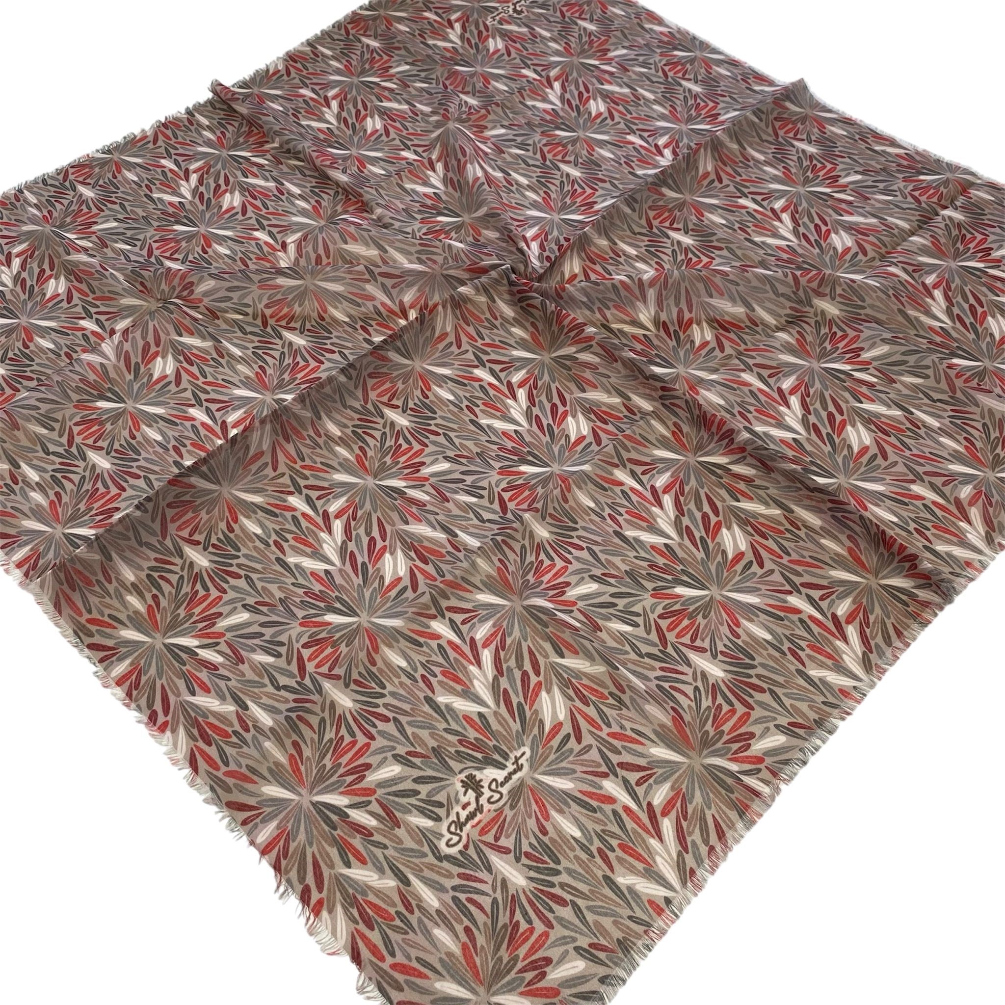 Shawl Secret Karışık Desen Tülbent Vizon 54996