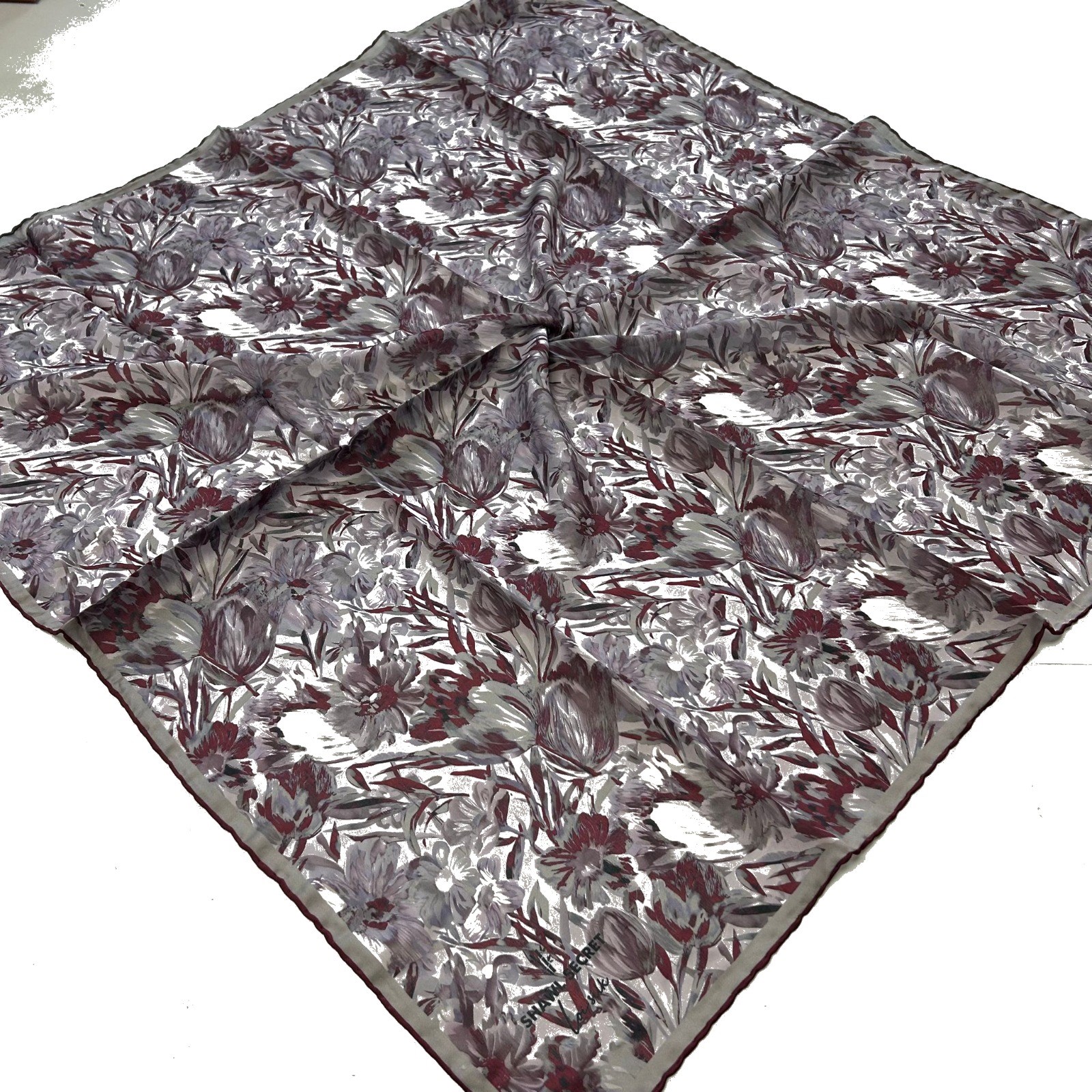 Shawl Secret Loi Silk İpeksi Eşarp Bordo 54181