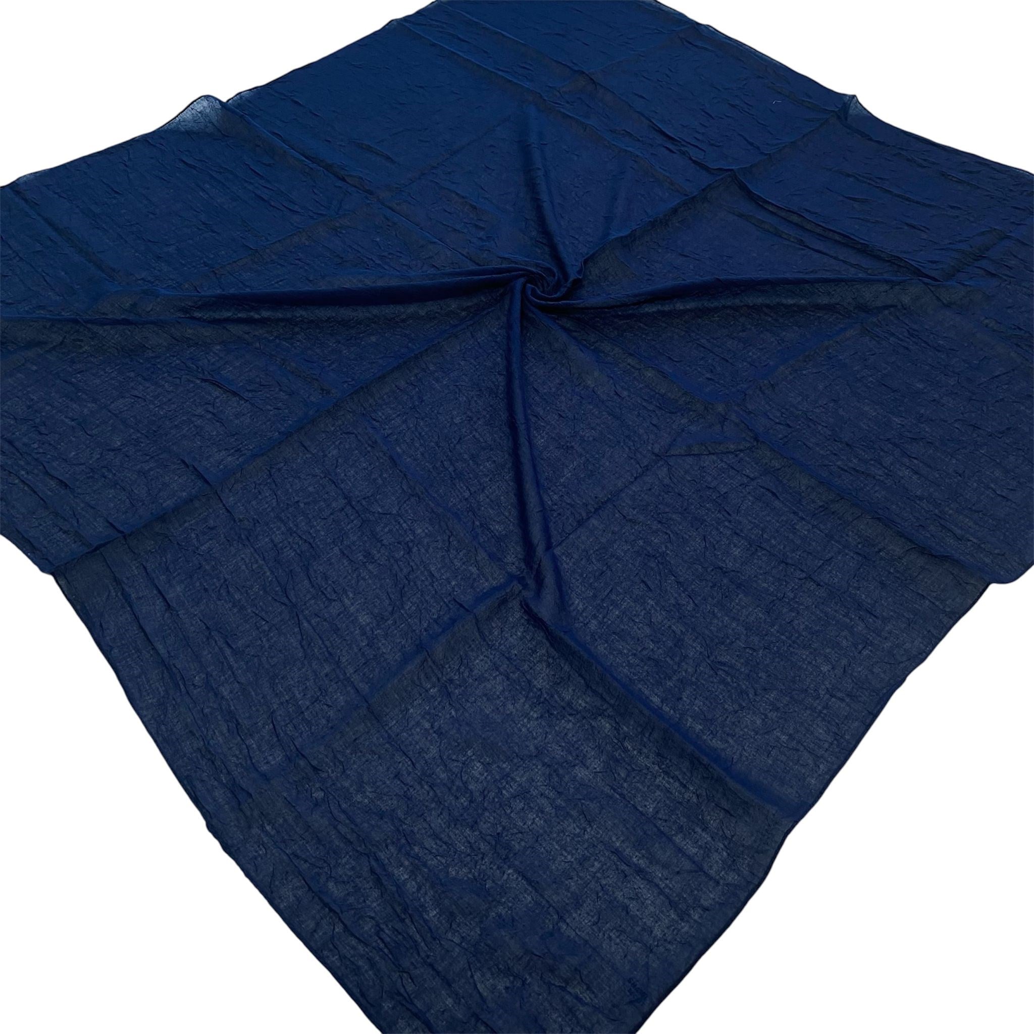 Shawl Secret Yazlık Kraş Eşarp Lacivert 55096