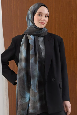 Silk Home Mayda Şal IST 81001.20 Kahverengi - Mavi