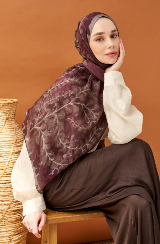 Silk Home Riva Şal Spring Blossoms Mürdüm