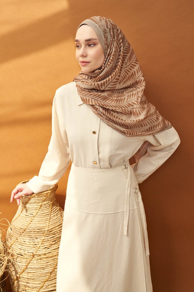 Silk Home Riva Şal Tencel Boston Fern Vizon