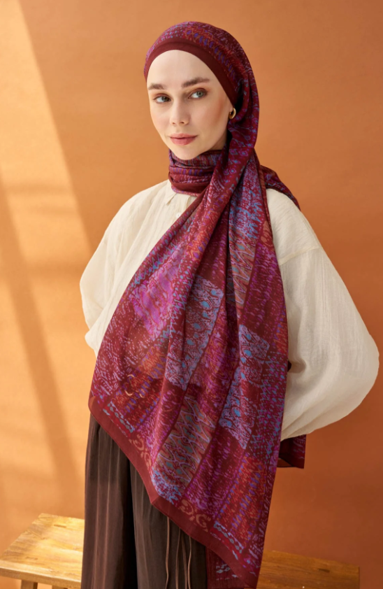 Silk Home Riva Şal Tencel Terra Bordo