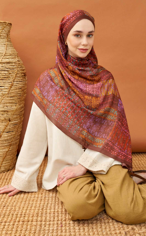 Silk Home Riva Şal Tencel Terra Kahverengi