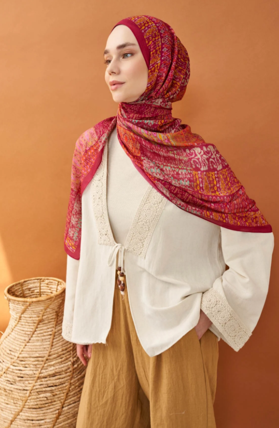 Silk Home Riva Şal Tencel Terra Koyu Pembe