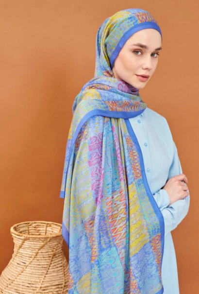 Silk Home Riva Şal Tencel Terra Mavi
