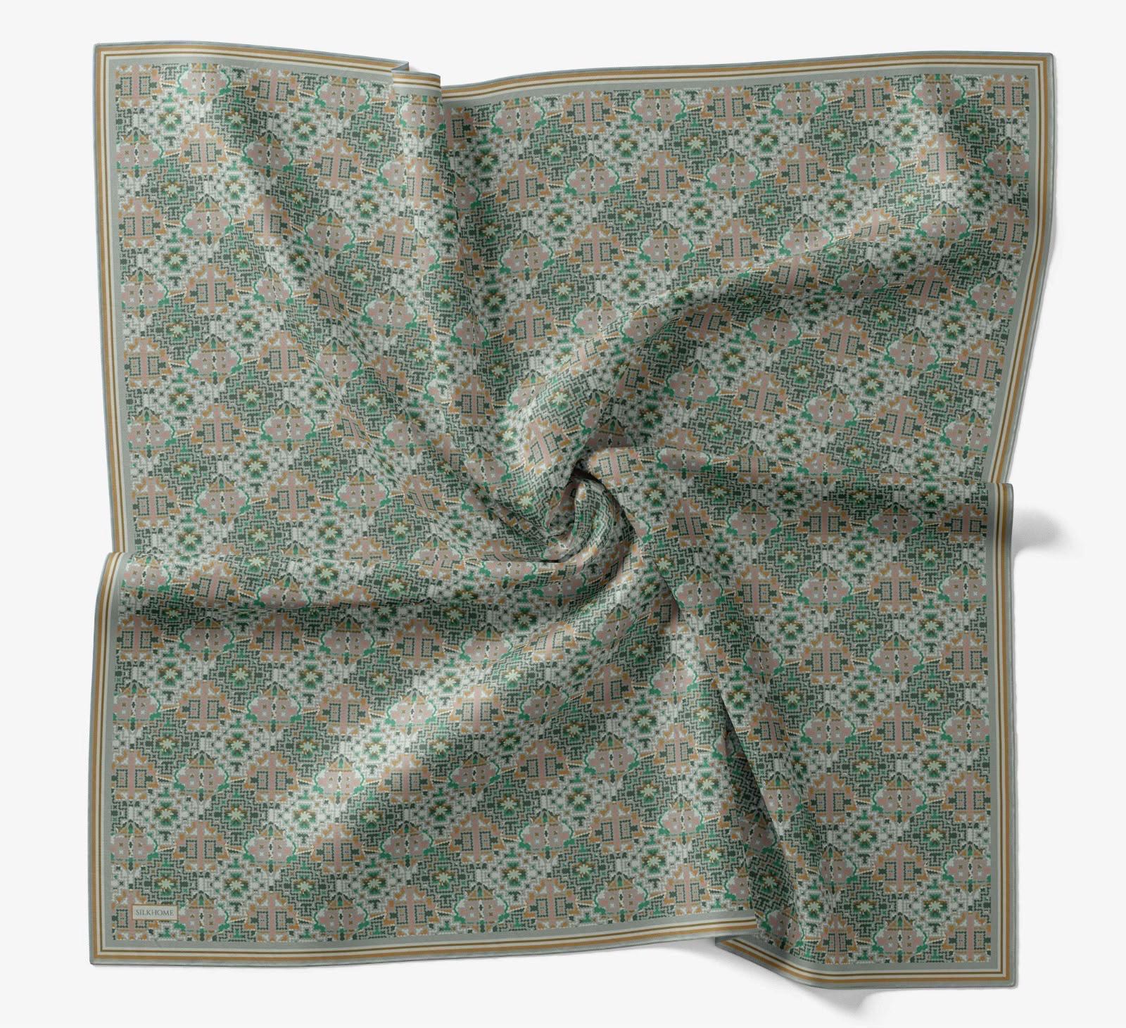 Silk Home Soft Eşarp Etnik Desenli