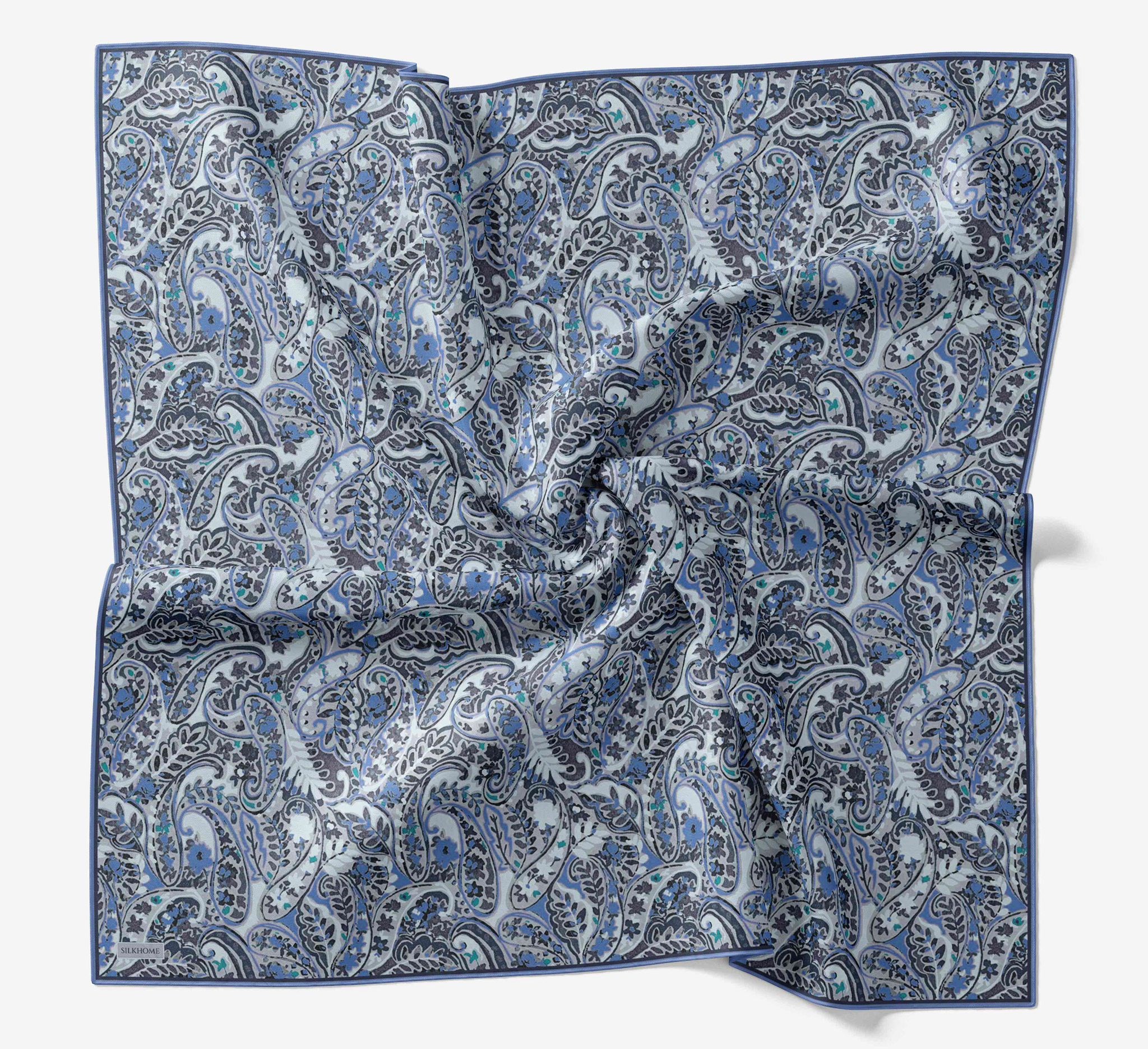 Silk Home Soft Eşarp IST 04675 - 5 Mavi Etnik Desen