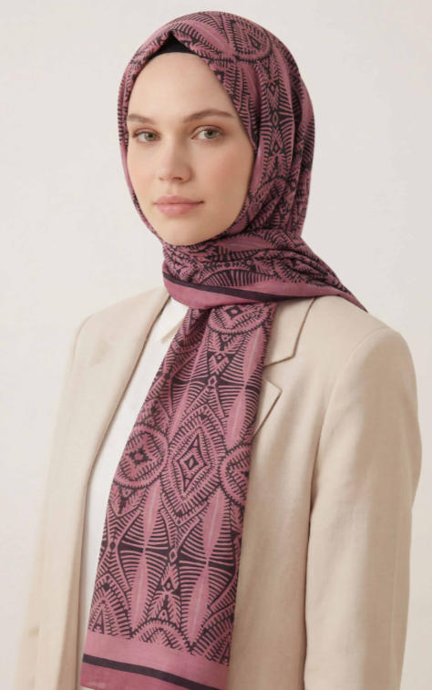 Silk Home Soft Şal IST 481001-14 Pembe Urban Nature Desen