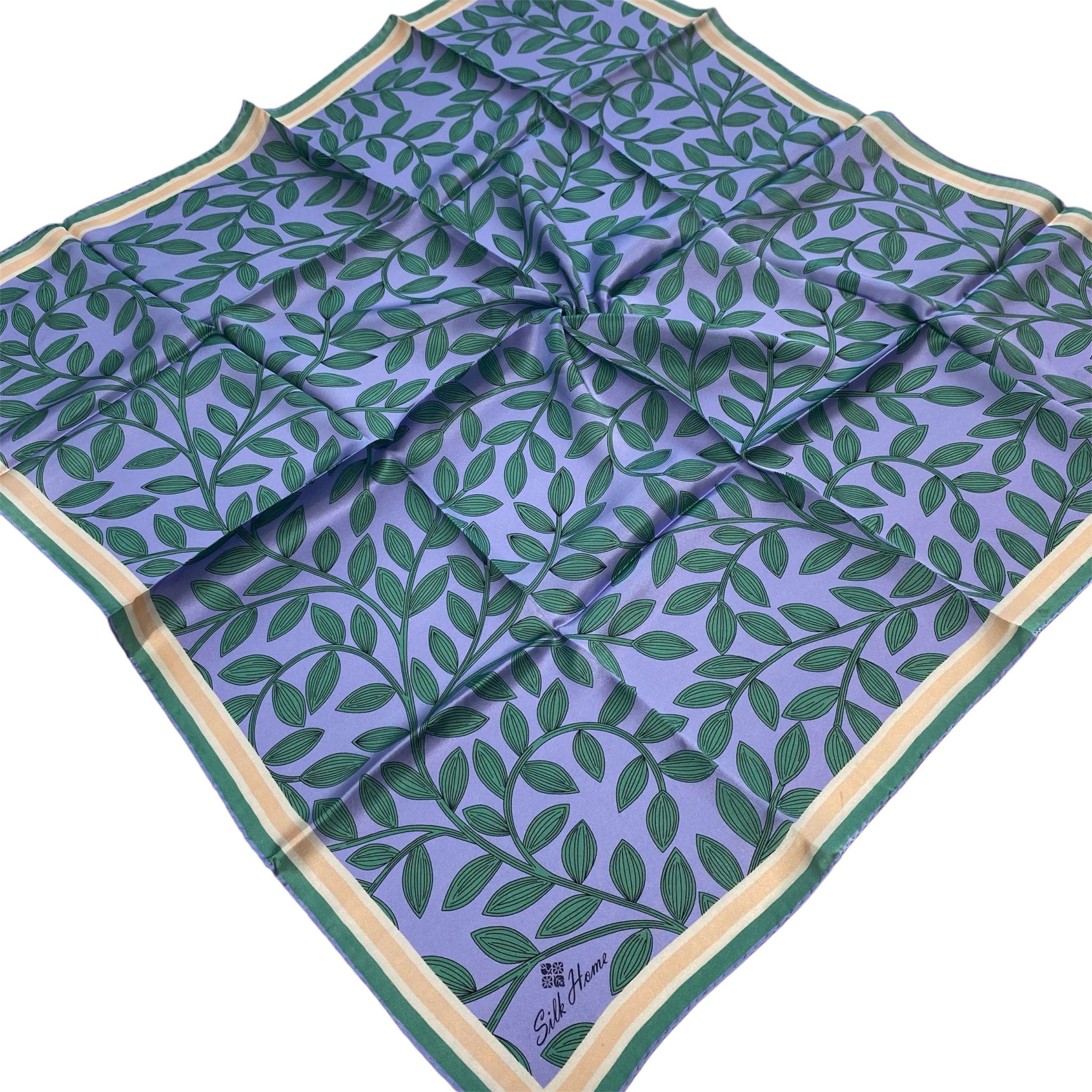 Silk Home Sura Saf İpek 11397 - 25 Lila Çiçek Desen
