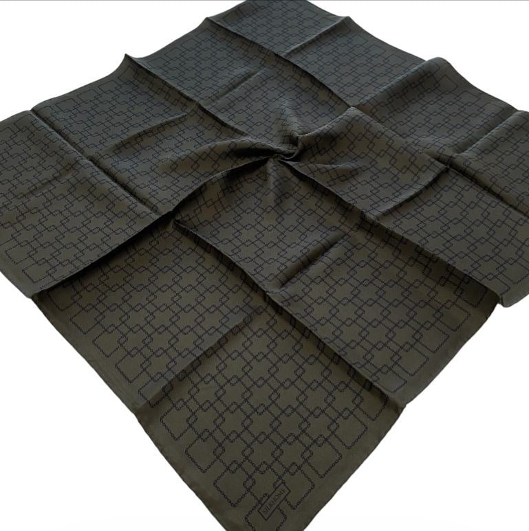 Silk Home Tivil İpek Eşarp 11524 - 11 Haki Zincir Desen