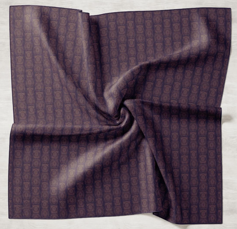 Silk Home Tivil İpek Eşarp IST 11452- 31 Mürdüm Geometrilk Desen
