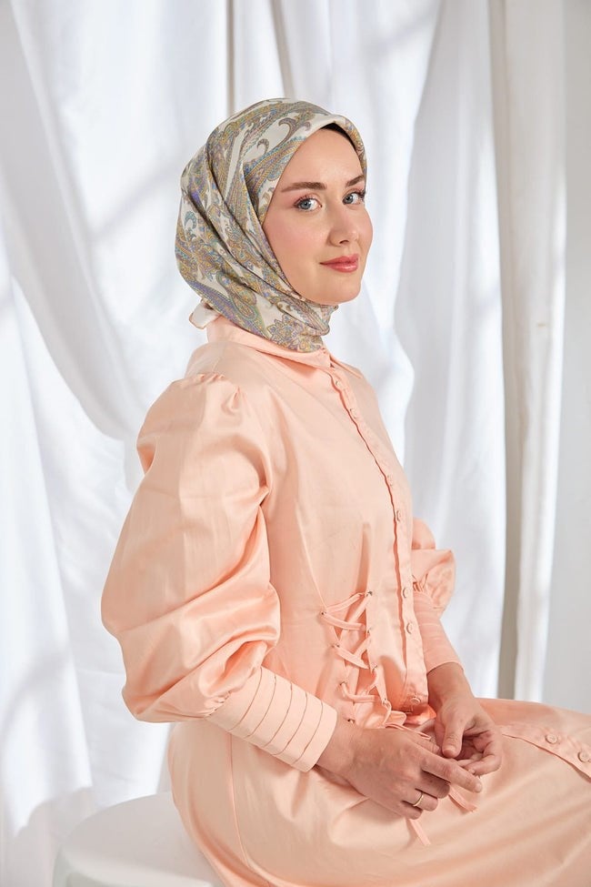 Silk Home Tivil İpek Eşarp Ottoman Paisley Ekru