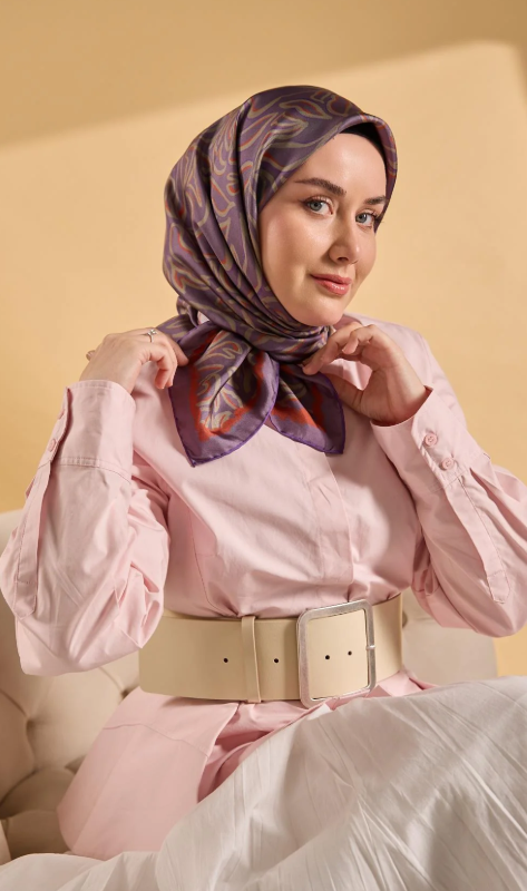 Silk Home Tivil Saf İpek IST 11522 - 13 Mor Line Desen 