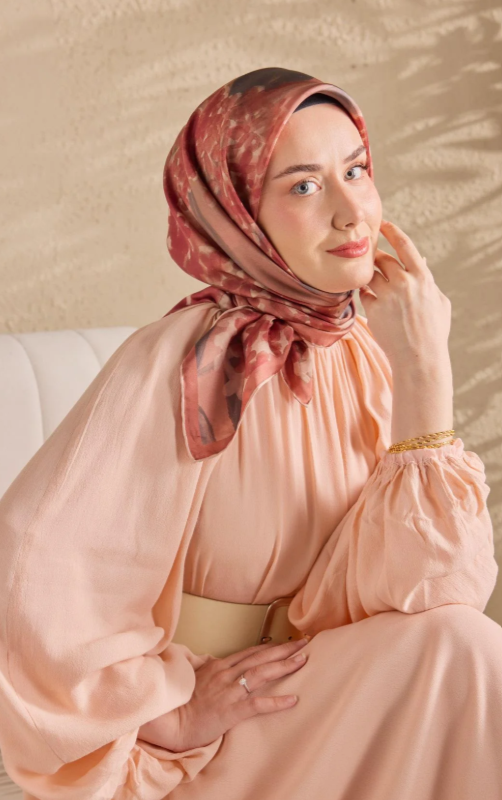 Silk Home Tivil Saf İpek IST 11526-05 Bloom Somon Desen 