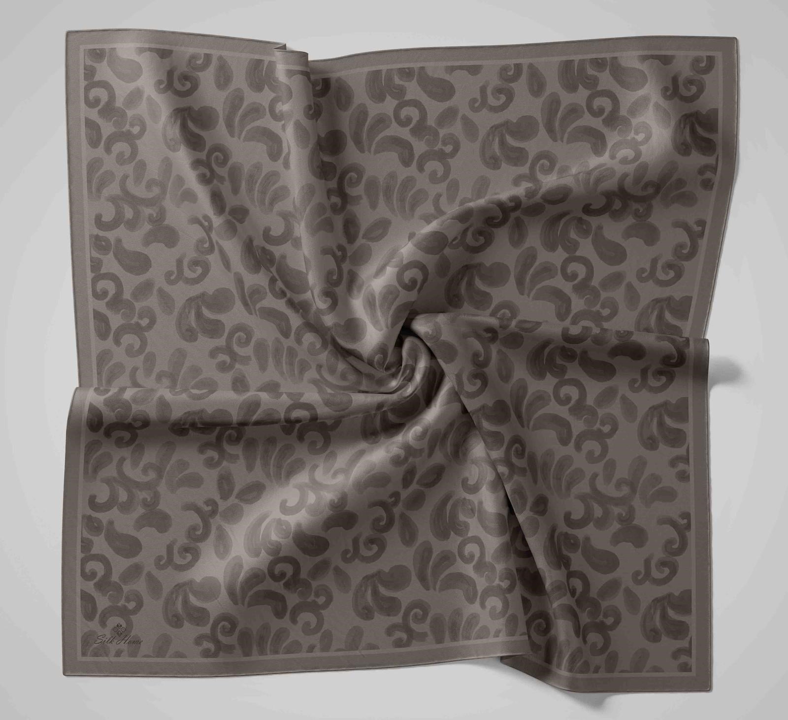 Silk Home Velora Eşarp IST 160004-10 Gümüş-Gri Soyut Desen