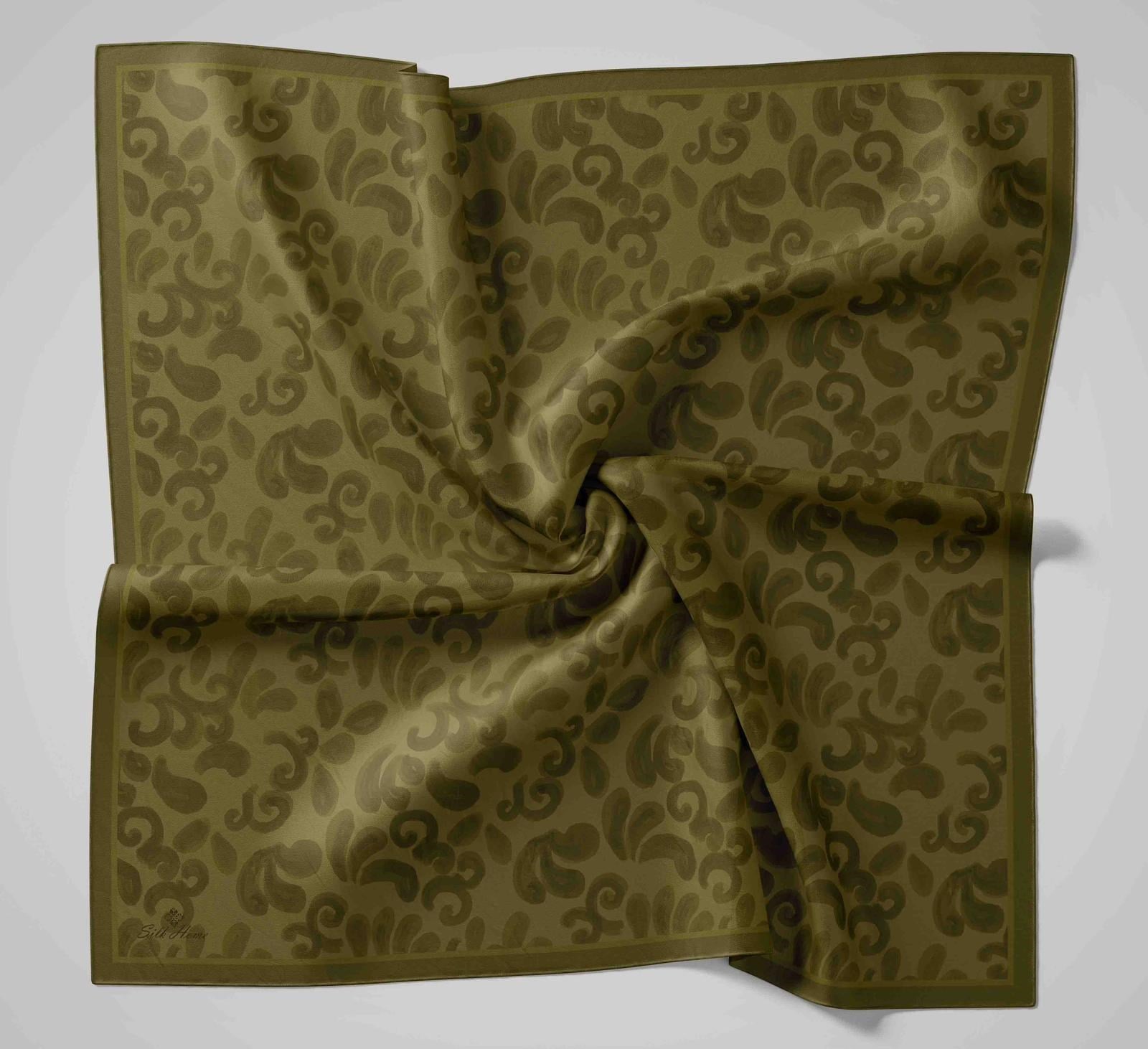 Silk Home Velora Eşarp IST 160004-23 Yeşil Soyut Desen