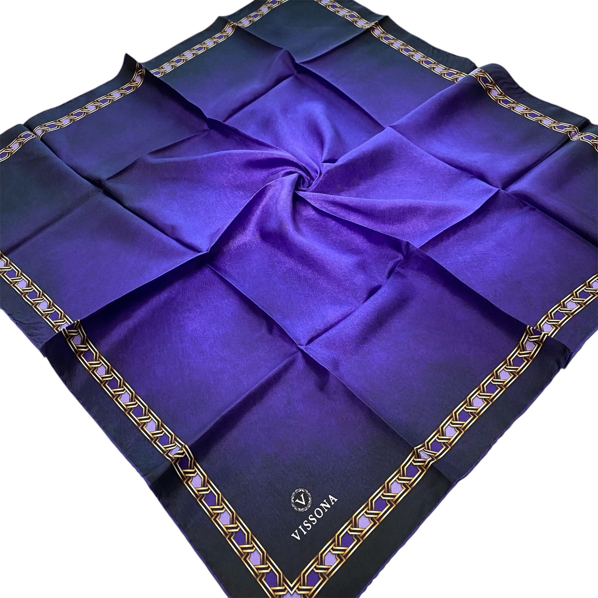 Vissona Tivil İpek Eşarp 14243 - 0023 Mor Batik Desen