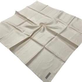 Armine Cream Plain Color Twill Silk Scarf IST 10D02-67