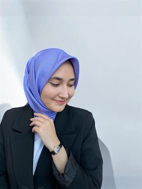 Armine Lilac Plain Color Twill Silk Scarf IST 10D02-84