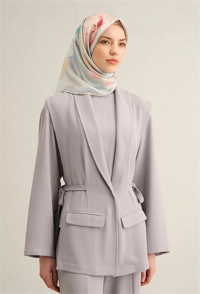 Armine Nostalji Sura İpek Eşarp IST 9305-80 Bebe Mavi Çiçek Desen