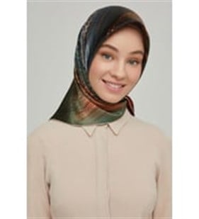 Armine Nostalji Sura İpek IST 8602 - 04 Kahverengi - Yeşil