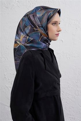 Armine Sura Saf İpek Eşarp 9406 Karışık Desen 