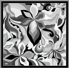 Belli 2025 Yaz Sura Saf İpek Eşarp IST 4108-90 Antrasit Karışık Desen 