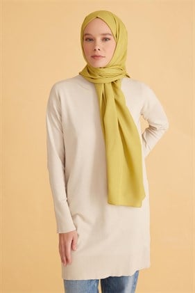 Belli Fresh Viscon IST 247312 - 4 Yağ Yeşili Düz Renk Şal