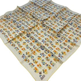 Belli Tivil İpek Eşarp 4057 - 85 Sarı Karışık Desen 