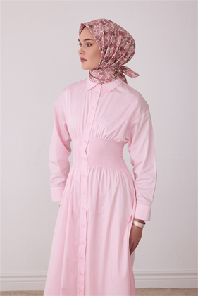 Belli Tivil İpek Eşarp 440206 Pembe Geometrik Desen
