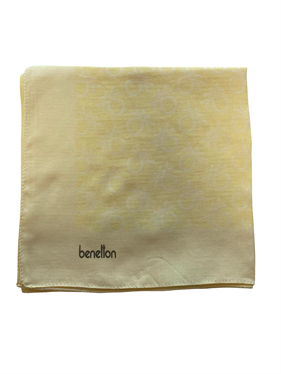 Benetton Elegante Eşarp 1024 4267 Sarı Monogram Desen