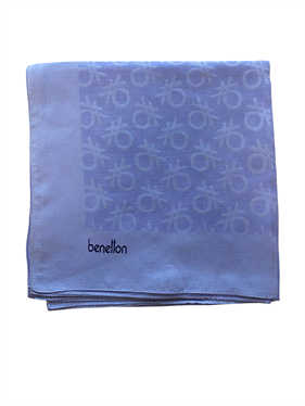 Benetton Elegante Eşarp 1024 4270 Lavanta Monogram Desen